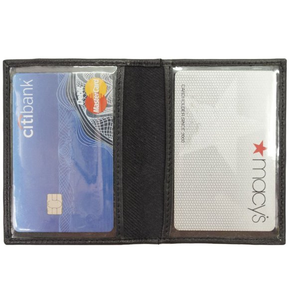 Men Genuine Leather Credit Card Case ID Holder with RFID Blocking - Picture 2 of 5